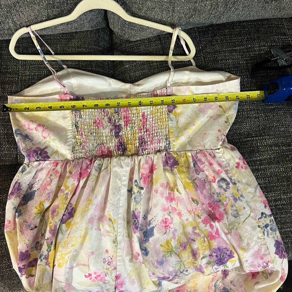 American Eagle Floral Spaghetti Strap ' Dress - Pink & Purple - Picture 3 of 4